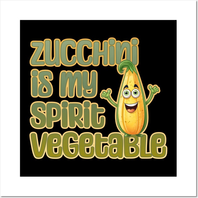 Zucchini is My Spirit Vegetable Wall Art by DanielLiamGill